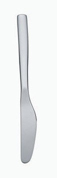 Alessi AJM22/6M KnifeForkSpoon Jeu de 6 couverts en acier inoxydable AISI 430 – Couteau à fruits, fourchette, cuillère – Conçu par Jasper Morrison