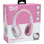 Konix Casque Audio Sans Fil Bluetooth 5.3 pour PC, Smartphone, Tablette - Thème Hello Kitty - Autonomie 30h - Micro Intégré - Haut-parleurs 40 mm - Blanc et Rose