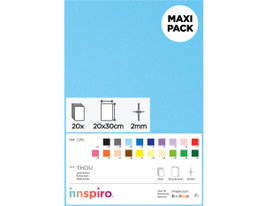Innspiro Goma EVA bleu ciel, lot de 20 feuilles 20x30 cm x 2 mm