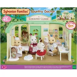 Sylvanian Families - 5096 - Cabinet Médical Miniature pour Figurines avec 30+ Accessoires (Comptoir, Lit, Bureau, Stéthoscope)