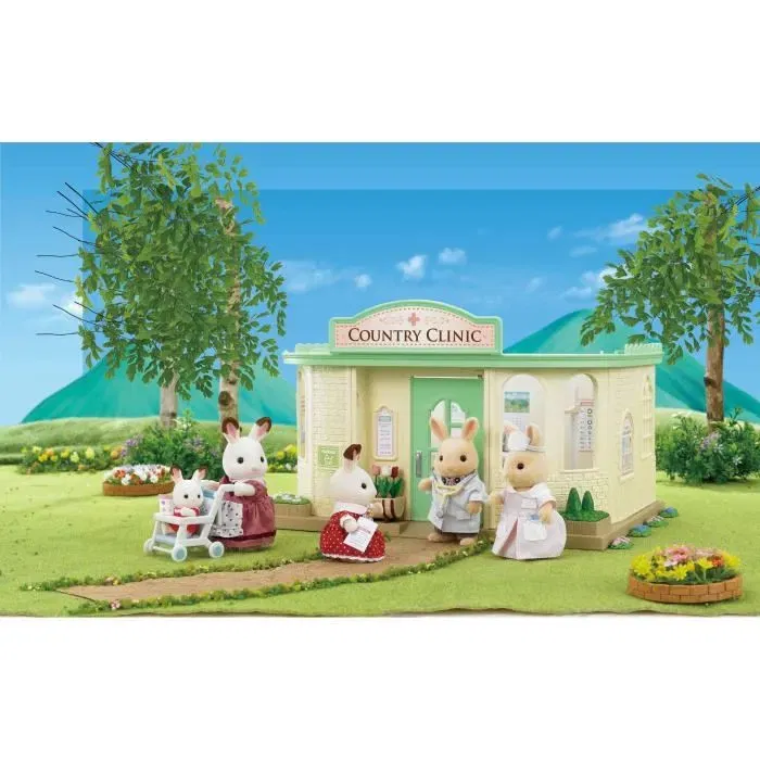 Sylvanian Families - 5096 - Cabinet Médical Miniature pour Figurines avec 30+ Accessoires (Comptoir, Lit, Bureau, Stéthoscope)