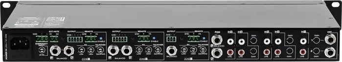 ALGAMAUDIO Mixeur de Zone 5 Entrées Stéréo (2+1 Zones) Rackable 1U - 7 Canaux, 2 Préamplis Micro, Noir