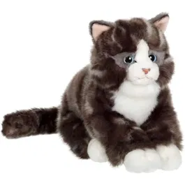 Gipsy Peluche Chat Mimiz 28 cm Gris - Peluche Réaliste et Douce, Allongée, Souple - Jouet Enfant