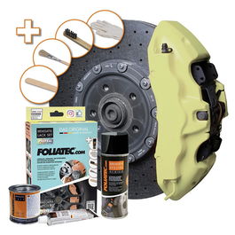 Foliatec FO2221 Peinture Étrier De Frein Ensemble Vanille Crèmeux 7 Pièces Résistant À La Chaleur