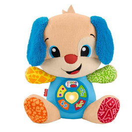 Fisher-Price Peluche Perrito Rire et Apprendre avec Sons et Lumières - Jouet d'Éveil Interactive pour Bébé 1 an et plus (30,48x25,40x13,34 cm)