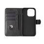 eSTUFF Housse portefeuille avec support et 3 emplacements cartes pour iPhone 13 - Noir