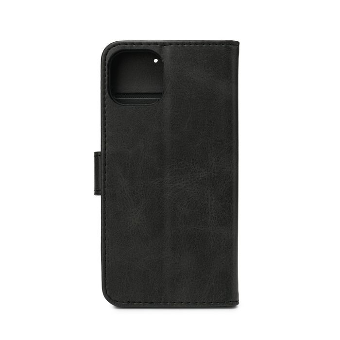 eSTUFF Housse portefeuille avec support et 3 emplacements cartes pour iPhone 13 - Noir
