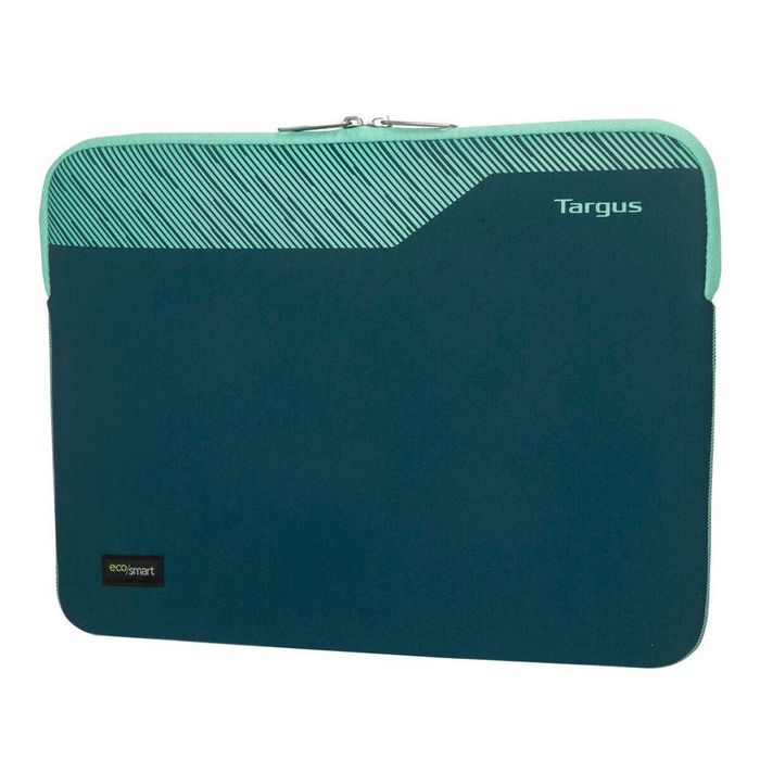 Targus Pulse II EcoSmart Sleeve - Housse en néoprène recyclé 3 mm pour ordinateur portable 13-14", protection hydrofuge, double fermeture à glissière, vert