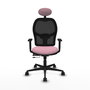 Piqueras Y Crespo Chaise de bureau Jorquera, Rose/Noir, Sincro/Traslack