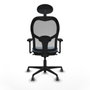 Piqueras y Crespo Chaise de Bureau avec Appui-tête 3D036G1 Bleu ciel