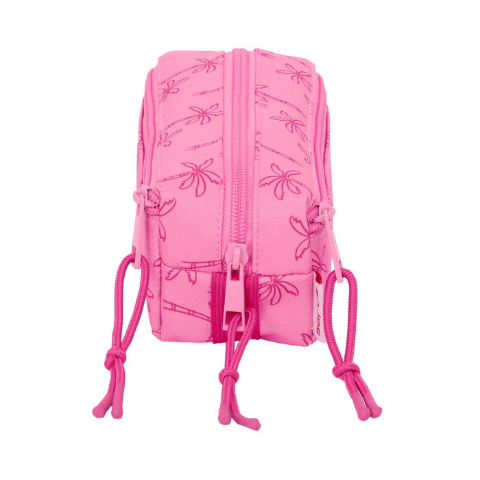 Trousse Fourre-Tout Triple Lilo & Stitch Chill Rose Menthe 22 x 8,5 x 6 cm