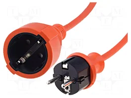 JONEX Rallonge réseau H05VV-F 3G1,5mm2 10m orange