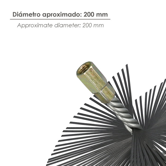 WOLFPACK LINEA PROFESIONAL Brosse de débroussaillage en acier 200 mm M12 WOLFPACK LINEA PROFESIONAL Brosse de débroussaillage en acier 200 mm M12