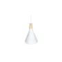 Jordan Lámpa SKD-P2002-S-W - Lampe suspendue avec abat-jour en métal et bois, hauteur réglable, pour décoration moderne, blanc