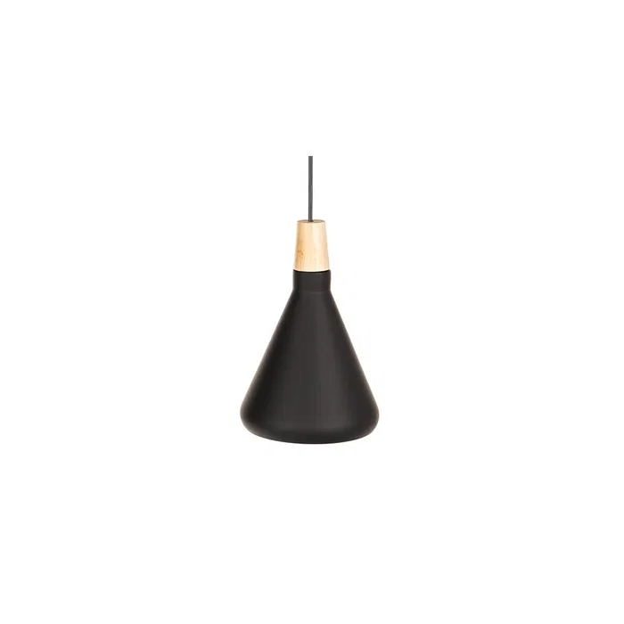 Jordan Lámpa SKD-P2002-S-W - Lampe suspendue avec abat-jour en métal et bois, hauteur réglable, pour décoration moderne, blanc