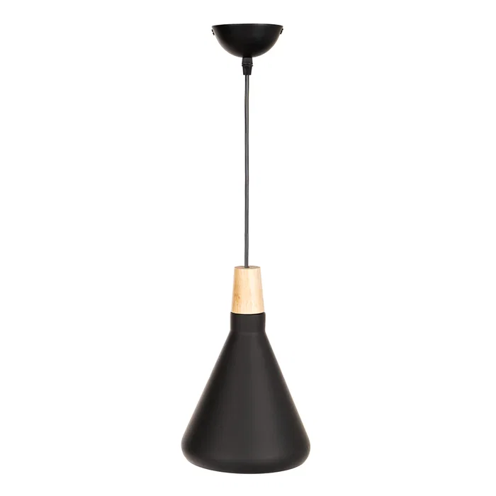 Jordan Lámpa SKD-P2002-S-W - Lampe suspendue avec abat-jour en métal et bois, hauteur réglable, pour décoration moderne, blanc Jordan Lámpa SKD-P2002-S-W - Lampe suspendue avec abat-jour en métal et bois, hauteur réglable, pour décoration moderne, blanc
