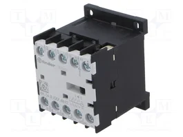 FINDER Contacteur 4 pôles 3 NO + 1 NO 230VAC 12A pour rail DIN 6K