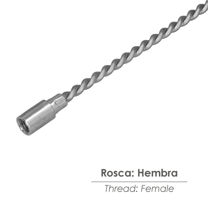 WOLFPACK LINEA PROFESIONAL Manche Flexible pour Brosses M12 de 1m WOLFPACK LINEA PROFESIONAL Manche Flexible pour Brosses M12 de 1m