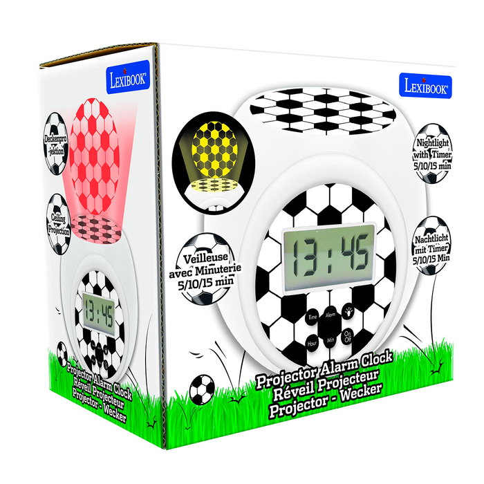 Lexibook Réveil Football avec Projection RL977Fo pour Enfants - Écran LCD Rétroéclairé Bleu, Minuteur Automatique Lexibook Réveil Football avec Projection RL977Fo pour Enfants - Écran LCD Rétroéclairé Bleu, Minuteur Automatique
