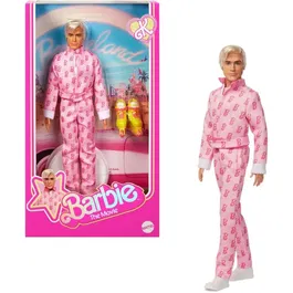 Barbie JCP80 - Poupée Ken avec combinaison rose vif du film Barbie - Modèle audacieux et moderne