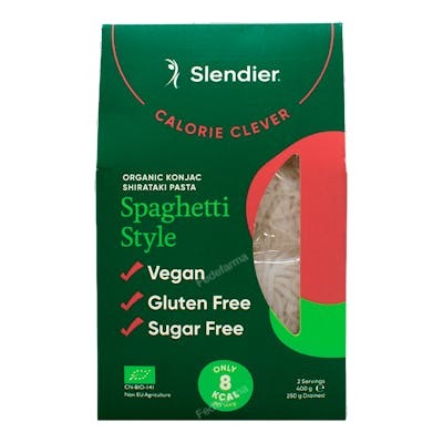 Slendier Konjac Spaghetti Bio Sans Gluten – 200g Slendier Konjac Spaghetti Bio Sans Gluten – 200g