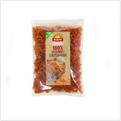 Biogra Spirales de Lentilles Rouges 250 g Bio - Pâtes Sans Gluten, Vegan Biogra Spirales de Lentilles Rouges 250 g Bio - Pâtes Sans Gluten, Vegan