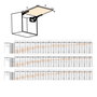 Emuca Compas pour portes relevables Altius Lift, Relevable 1100-2900 (medium=M), Acier et plastique, Gris antracite