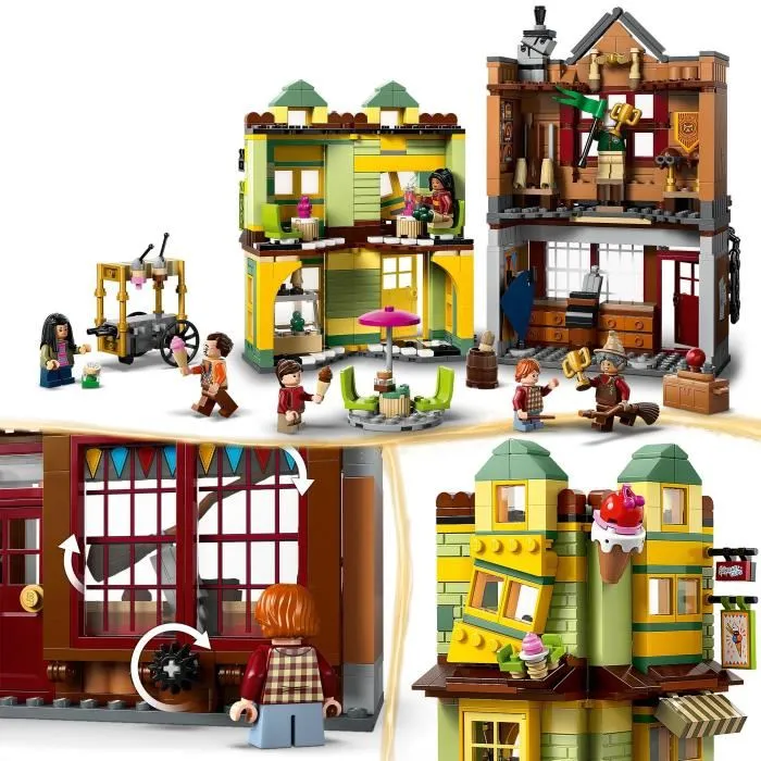 Lego 76452 Set de Construction Harry Potter Magasin d'Accessoires de Quidditch et Marchand de Glaces avec 6 Minifigurines pour Enfants 8 ans et plus