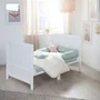 Roba Lit bébé évolutif Easy Sleep 70 x 140 cm, blanc laqué - Transformable en lit junior, jusqu'à 7 ans ou 50 kg, conforme EN 716-1