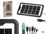 ARGON Plaque Solaire Portable 3,5W USB 27x15,5x2 cm Noir Monocristallin Plastique PP (Set de 12)