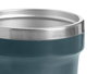 Kinvara Verre thermique 450 ml avec couvercle assorti 3 couleurs sombres 9x18x9 cm plastique et métal (Set de 12)