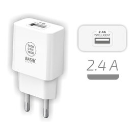 Tech One Tech TEC2904 Chargeur Mural USB-A 12W Blanc