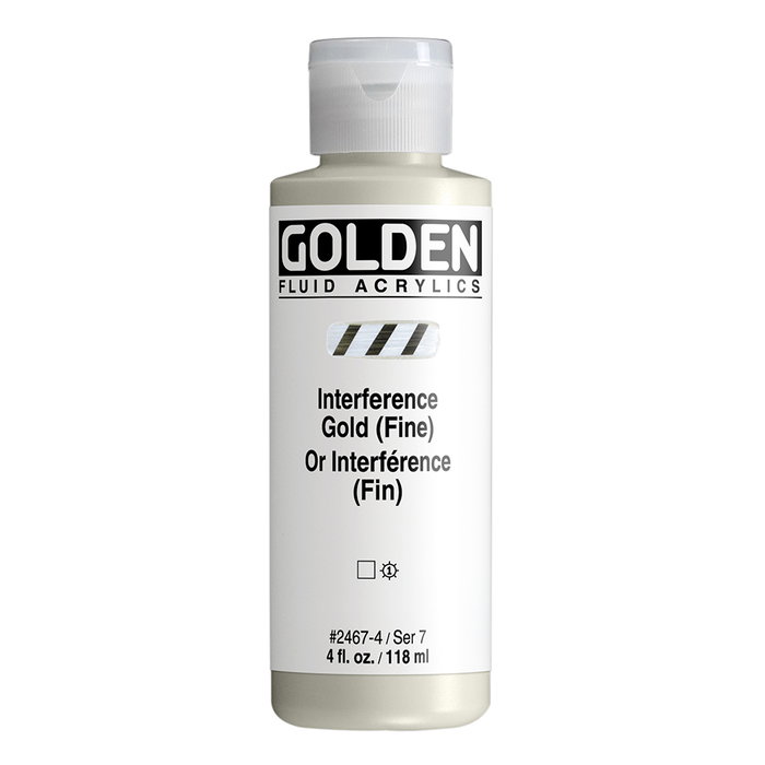Golden Peinture acrylique fluide Or interférence (fin) 118 ml Golden Peinture acrylique fluide Or interférence (fin) 118 ml