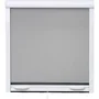 Stor Insect - Moustiquaire enroulable pour fenêtre, aluminium laqué blanc 125 x 145 cm, toile fibre de verre/PVC grise, ajustable en largeur et hauteur