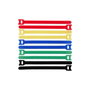 Lanview Attache-câbles crochet et boucle 150mm x 12mm multicolore, 10 pièces