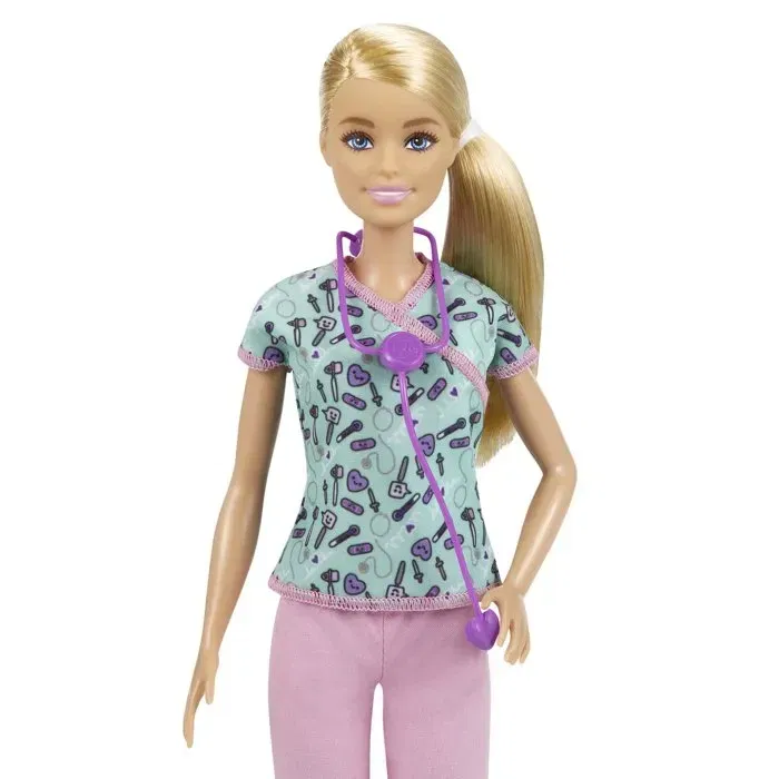 Barbie - Poupée Barbie Infirmière avec Accessoires Médicaux - Jouet Enfant Dès 3 Ans - Modèle GTW39