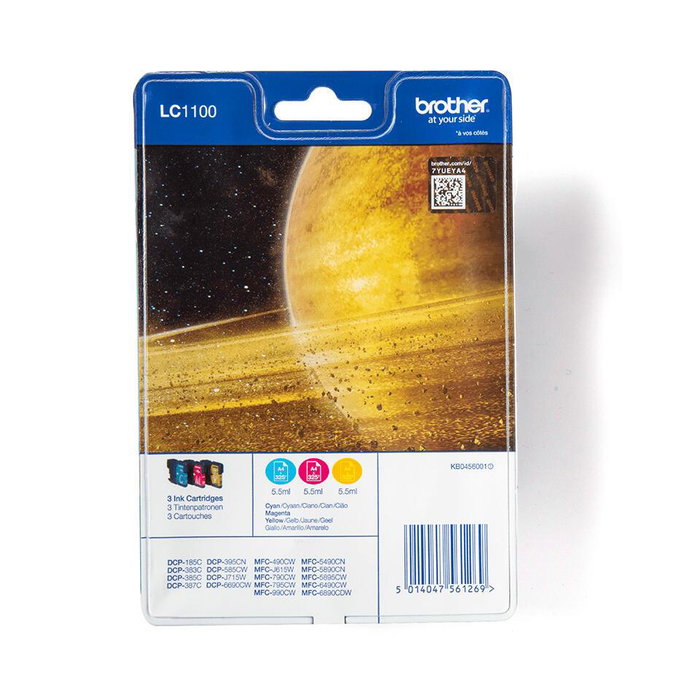 Brother Multipack d'encres LC-1100RBWBP C,M,Y en Blister Brother Multipack d'encres LC-1100RBWBP C,M,Y en Blister
