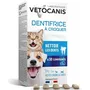 Vetocanis Dentifrice à Croquer Anti-Tartre pour Chien et Chat - 30 Comprimés avec Propolis et Arôme Poulet - Soin Dentaire Complet pour Animaux