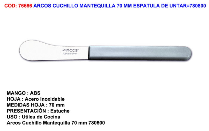 ARCOS Couteau à beurre spatule 70 mm 780800 ARCOS Couteau à beurre spatule 70 mm 780800