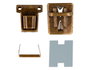 Innspiro Broche Tupi Rectangulaire Acier Or Vieux 31x27 mm (Lot de 2)