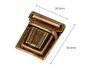 Innspiro Broche Tupi Rectangulaire Acier Or Vieux 31x27 mm (Lot de 2)