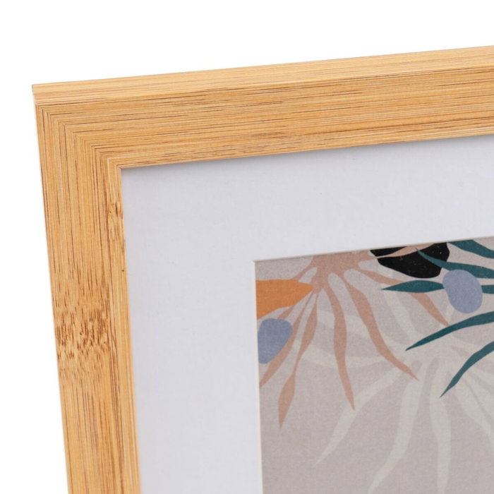 BigBuy Home Cadre photo Blanc Naturel Verre Bois MDF BigBuy Home Cadre photo Blanc Naturel Verre Bois MDF