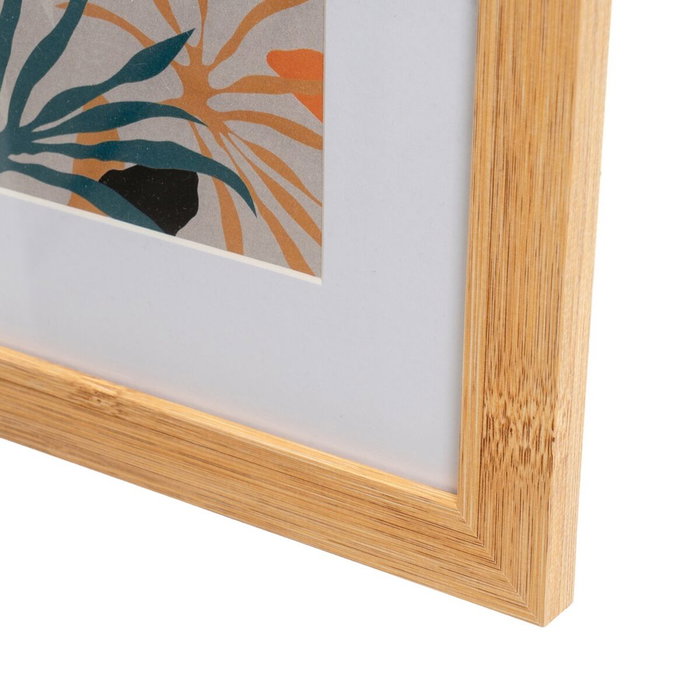 BigBuy Home Cadre photo Blanc Naturel Verre Bois MDF BigBuy Home Cadre photo Blanc Naturel Verre Bois MDF