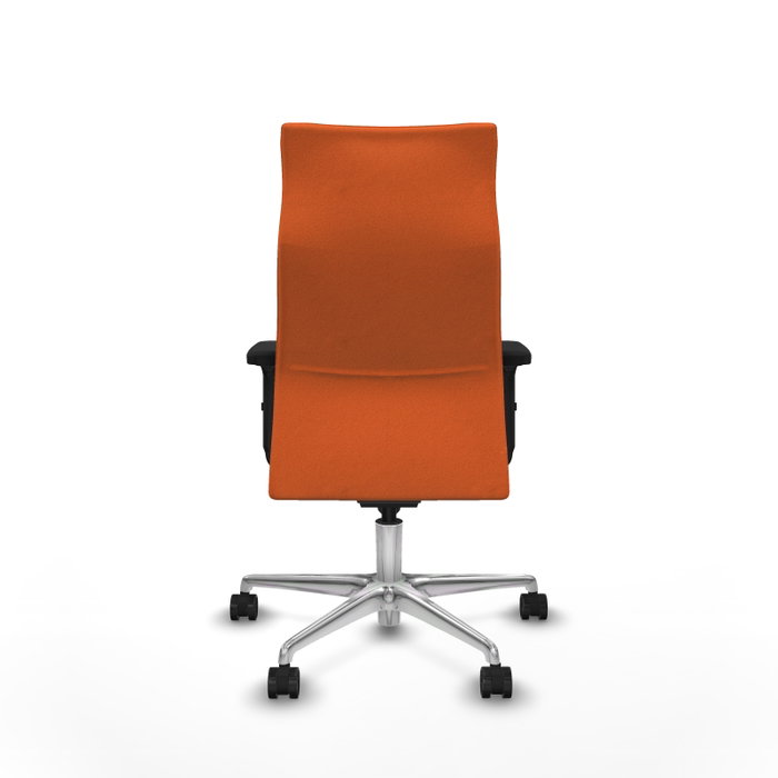 Piqueras Y Crespo Fauteuil Albacete Orange avec mécanisme synchrone et base aluminium Piqueras Y Crespo Fauteuil Albacete Orange avec mécanisme synchrone et base aluminium