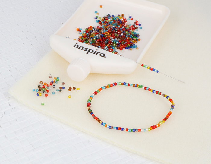 Innspiro Rocaille de verre ronde argentée mélange 2,3mm 500g