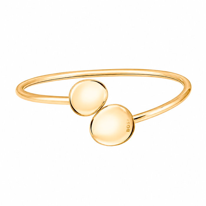 Boss Bracelet Nugget en Acier Inoxydable Doré 16cm Boss Bracelet Nugget en Acier Inoxydable Doré 16cm