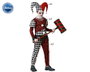 BigBuy Carnival Déguisement Arlequin pour Enfant Rouge et Noir, 5-6 Ans