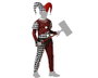 BigBuy Carnival Déguisement Arlequin pour Enfant Rouge et Noir, 5-6 Ans