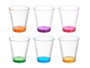 Vivalto Verre à Rayures Transparent Couleur 375 ml 9,3x10,5x9,3 cm (Set de 24)