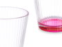 Vivalto Verre à Rayures Transparent Couleur 375 ml 9,3x10,5x9,3 cm (Set de 24)